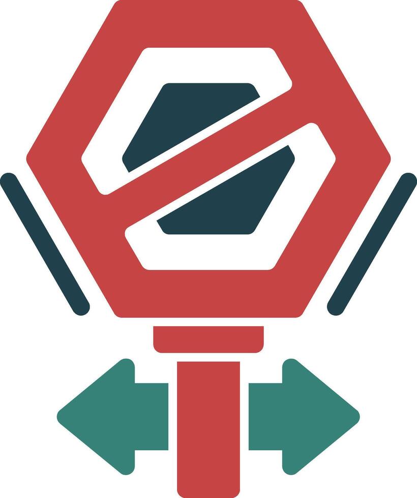 No stopping Glyph Two Color Icon vector
