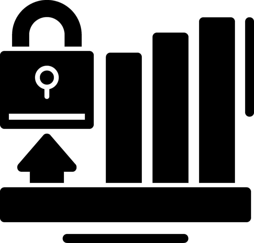 Lock Glyph Icon vector