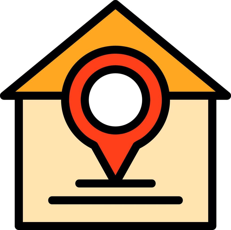 Home Line Filled Icon vector