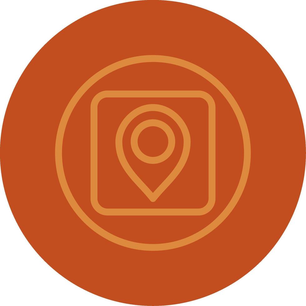 Pin Line Multi color Icon vector