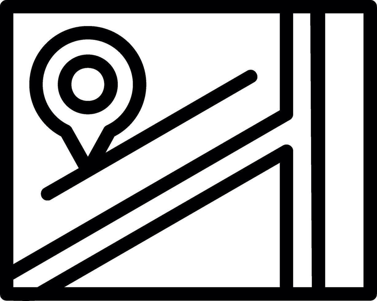 Map Line Icon vector