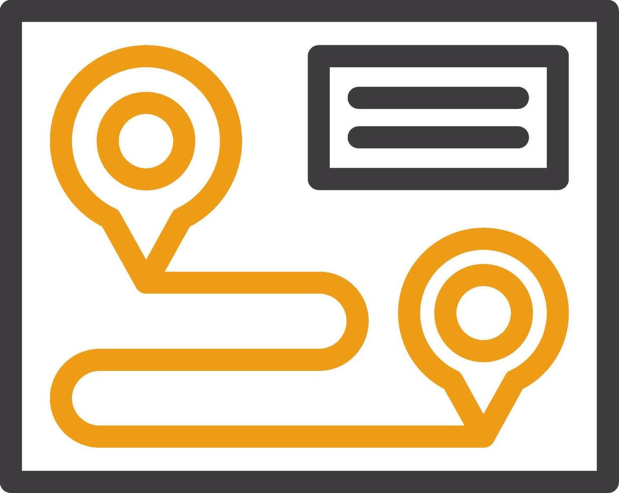 GPS Line Two Color Icon vector