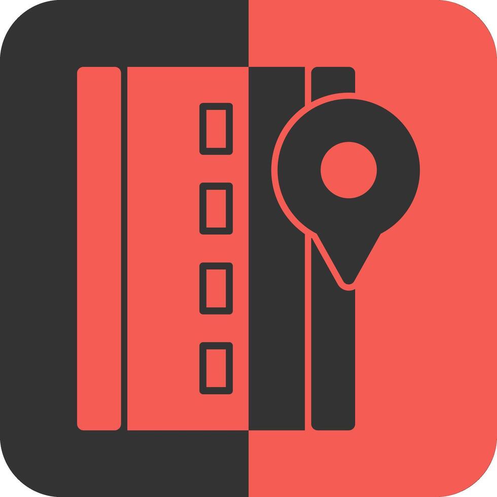 Street Red Inverse Icon vector