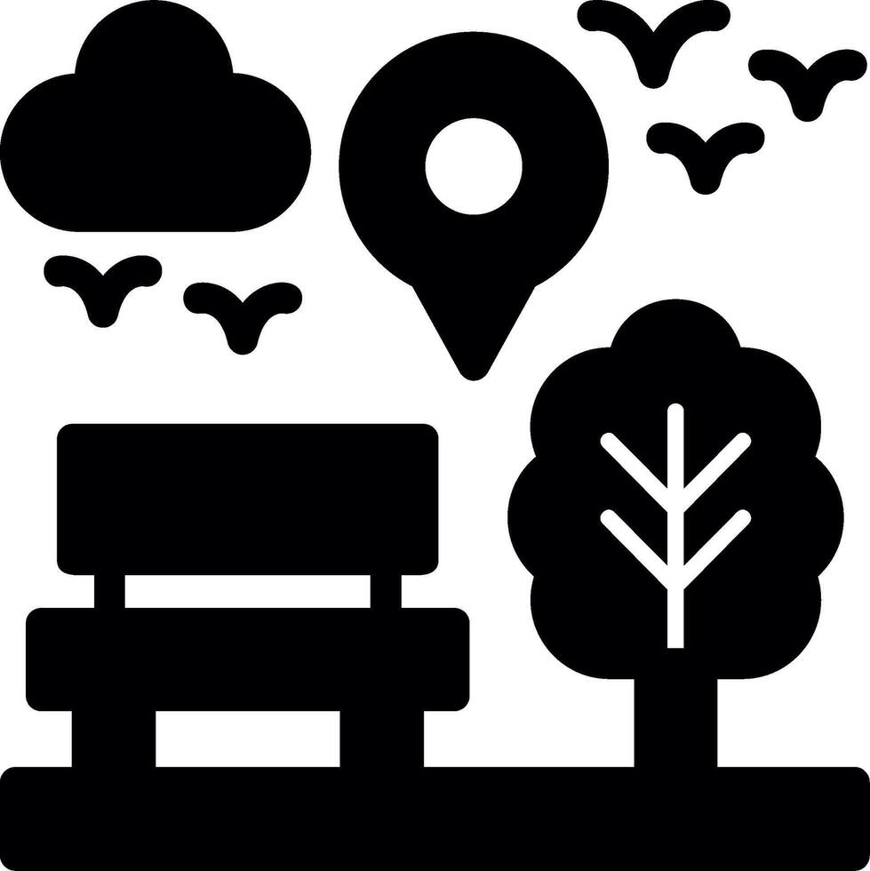 Park Glyph Icon vector