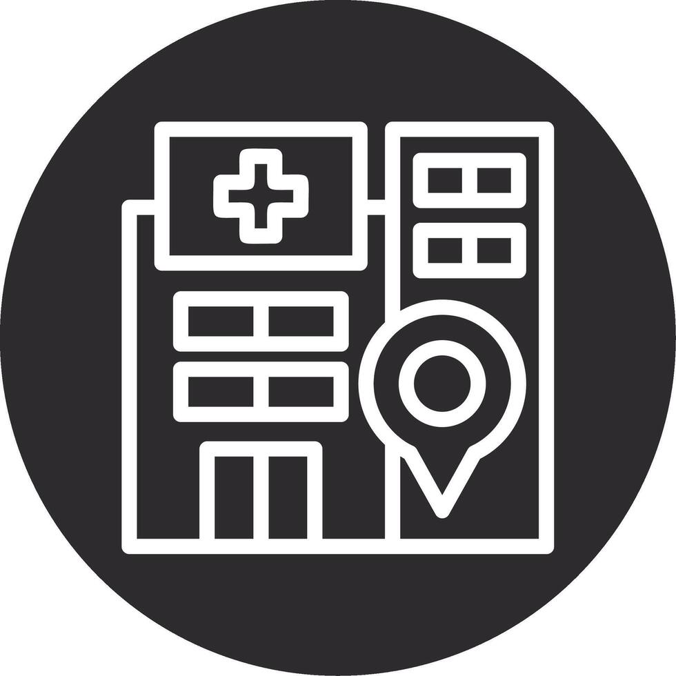 Hospital Inverted Icon vector