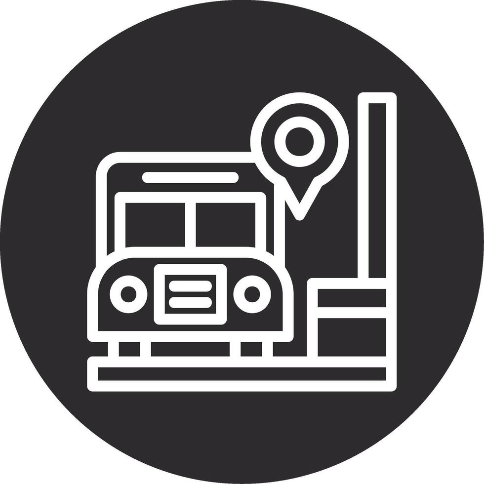 Bus Stop Inverted Icon vector