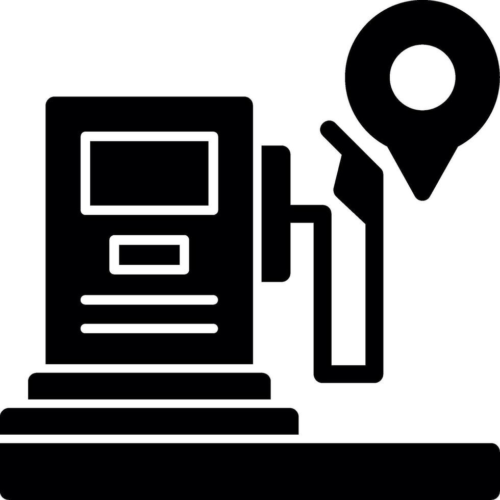 Gas Station Glyph Icon vector
