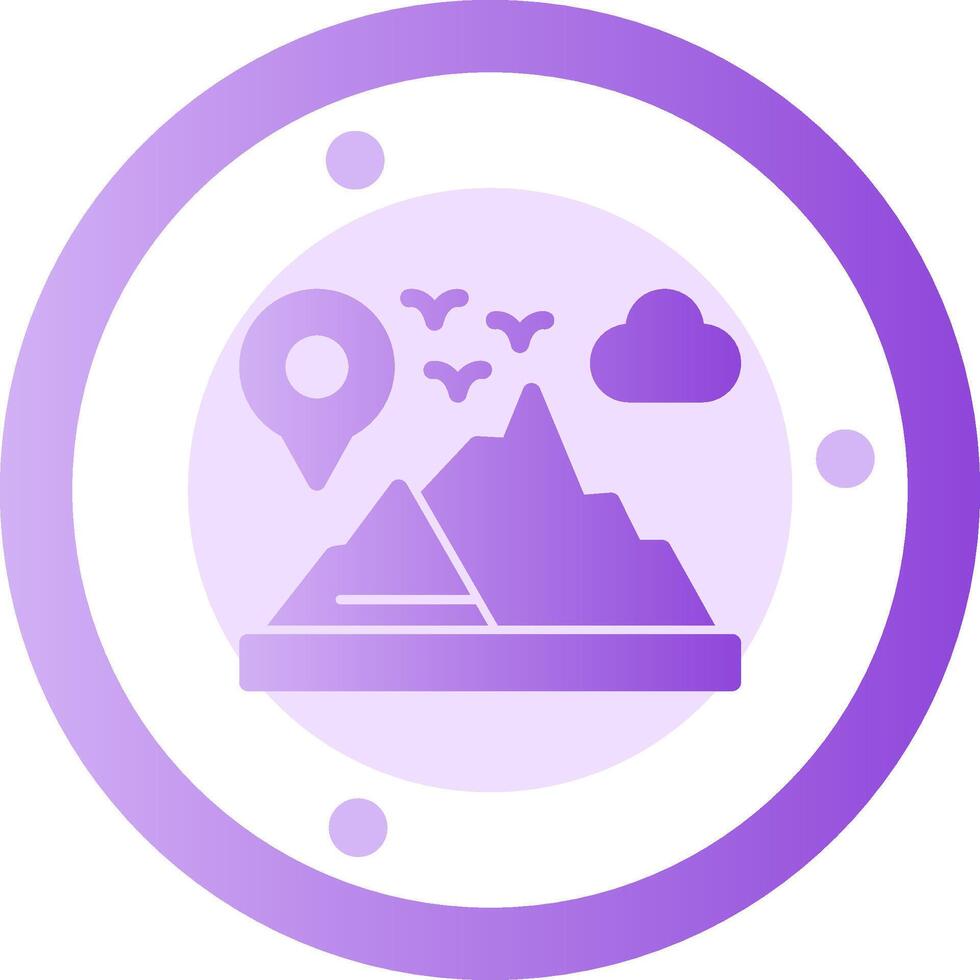 Mountain Glyph Gradient Icon vector