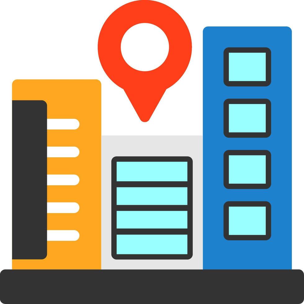 Cityscape Flat Icon vector