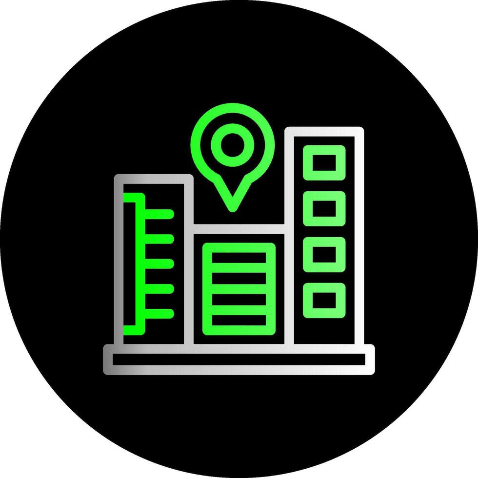 Cityscape Dual Gradient Circle Icon vector