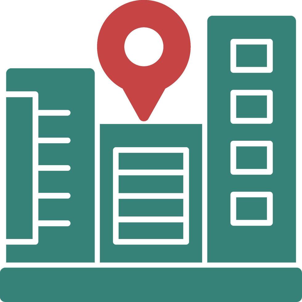 Cityscape Glyph Two Color Icon vector