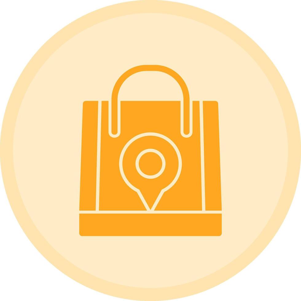 Shopping Bag Multicolor Circle Icon vector