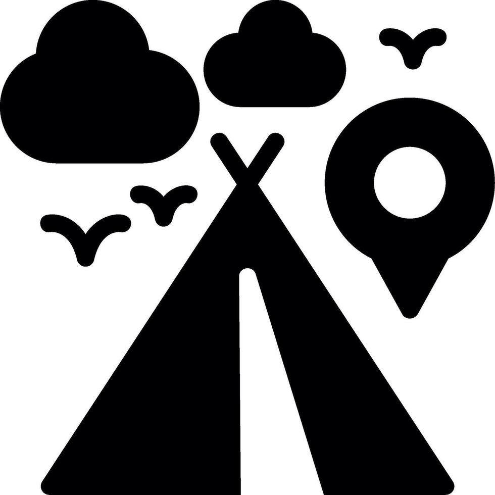 Campsite Glyph Icon vector
