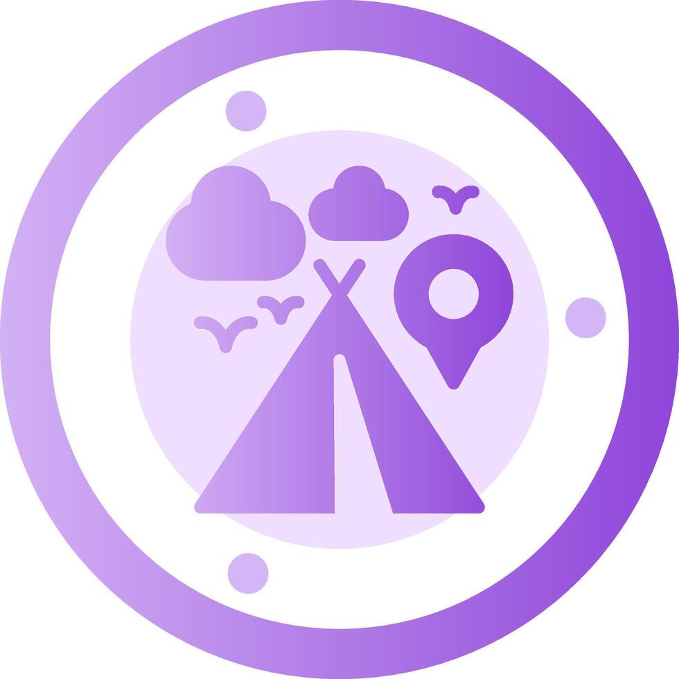 Campsite Glyph Gradient Icon vector