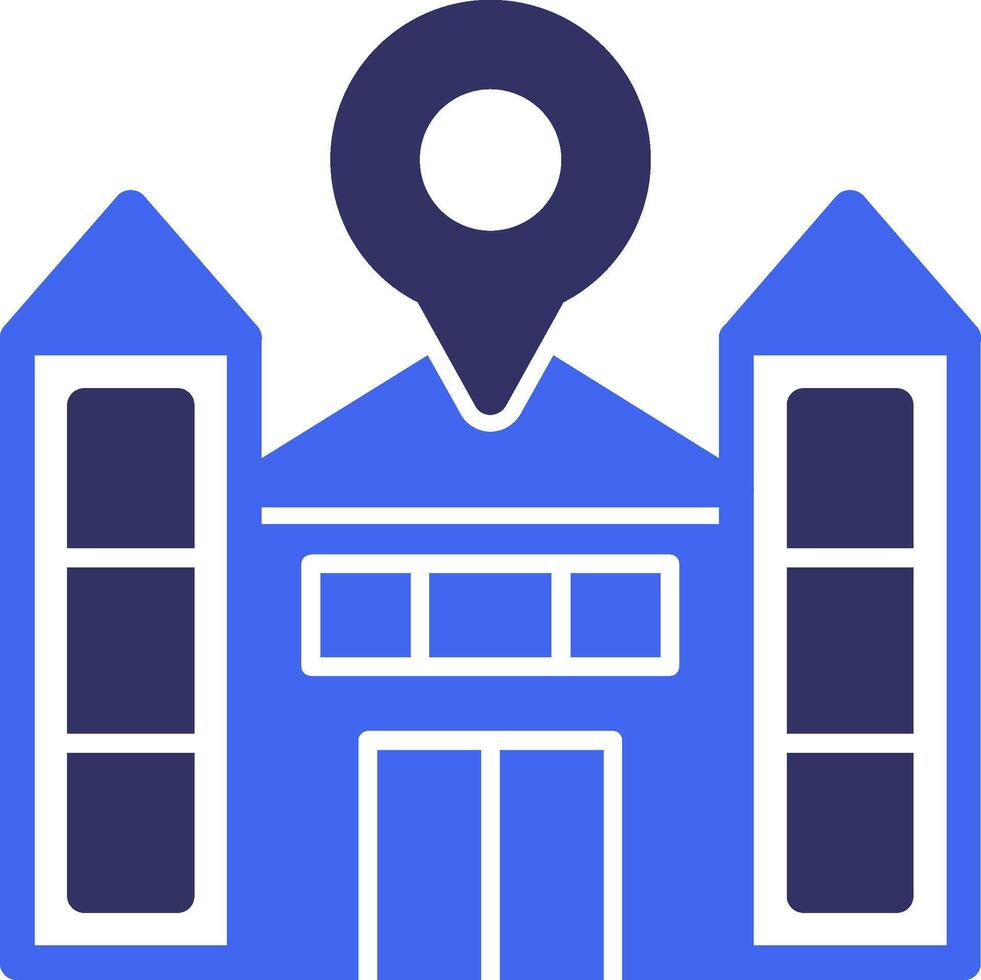 School Solid Two Color Icon vector