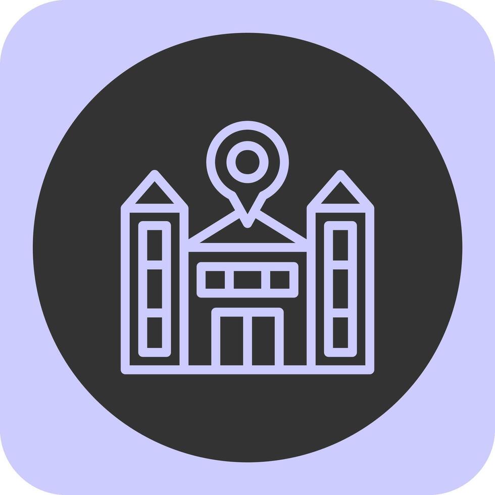 School Linear Round Icon vector