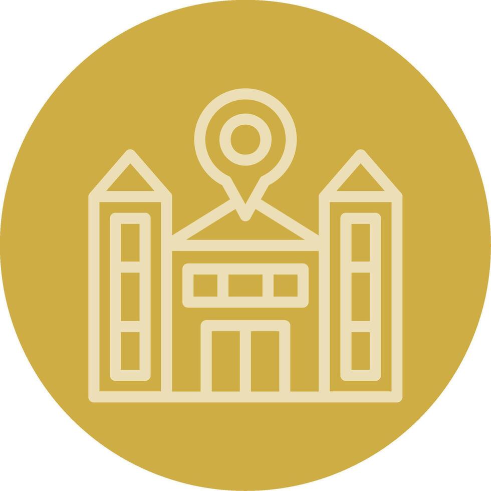 School Line Multi color Icon vector
