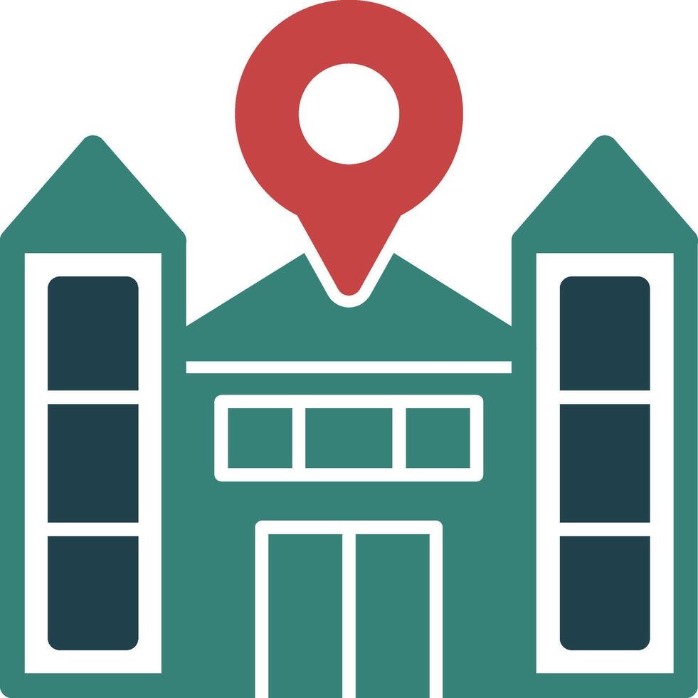 School Glyph Two Color Icon vector