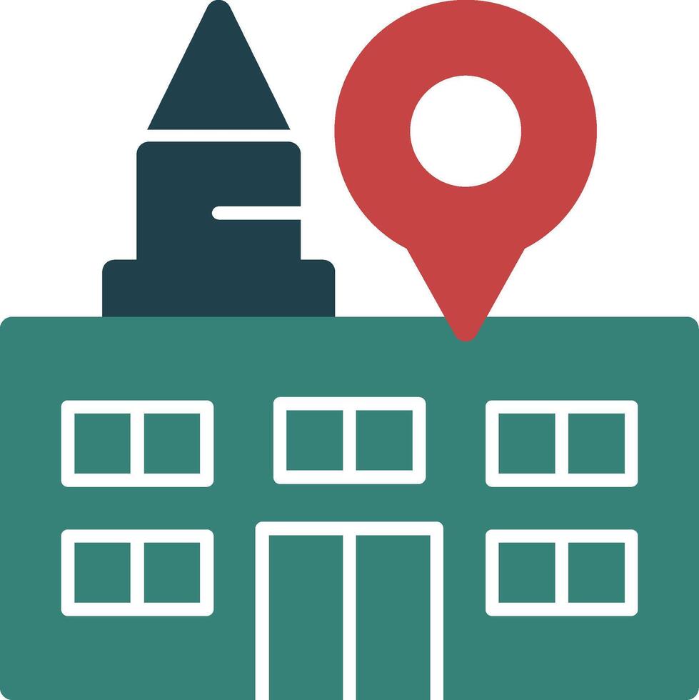 University Glyph Two Color Icon vector