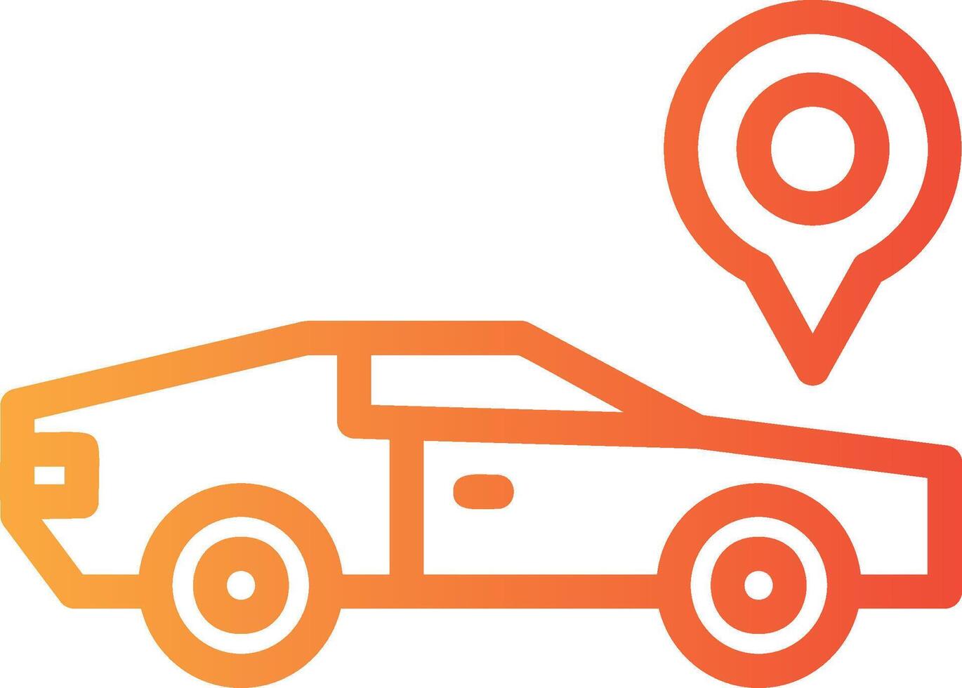 Car Linear Gradient Icon vector