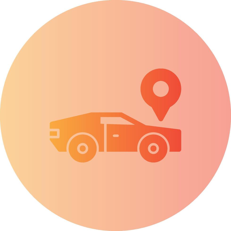 Car Gradient Circle Icon vector