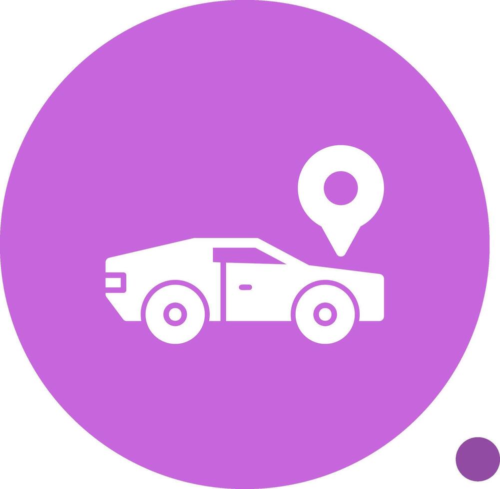 Car Glyph Shadow Icon vector