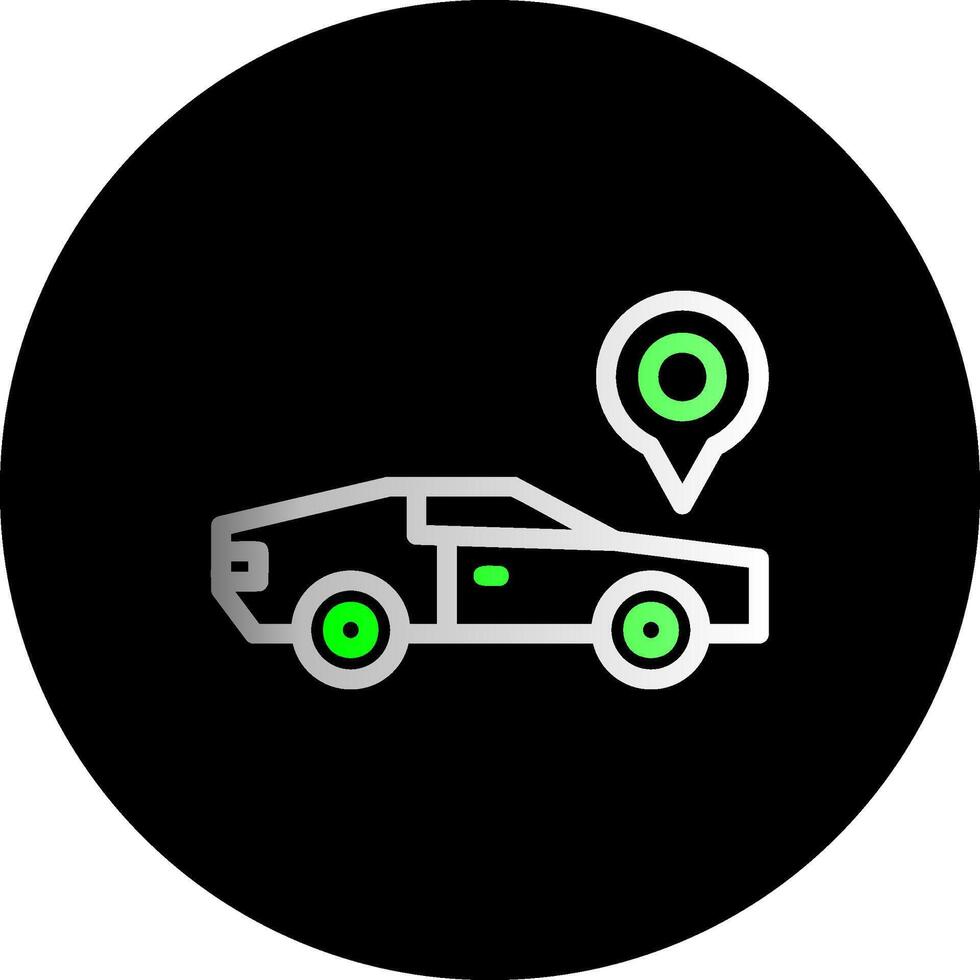 Car Dual Gradient Circle Icon vector