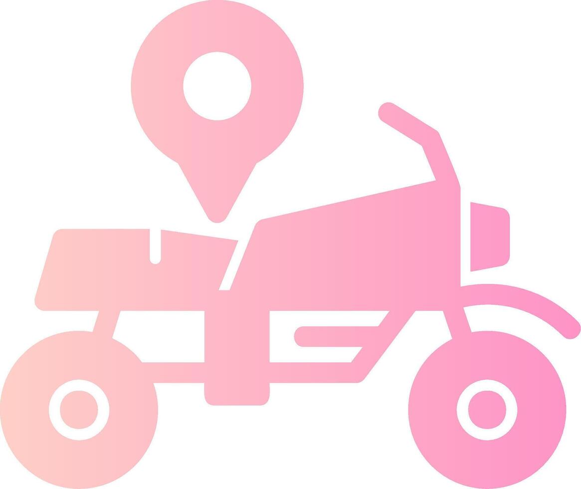 Bike Solid Multi Gradient Icon vector