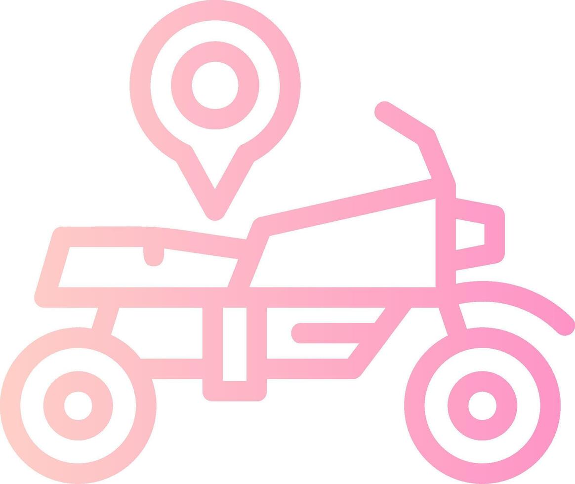 Bike Linear Gradient Icon vector