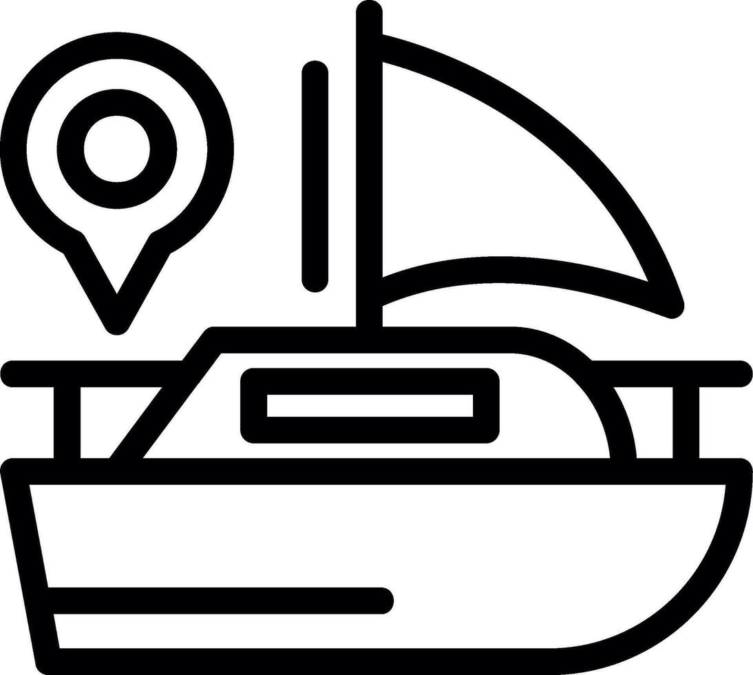 Boat Line Icon vector