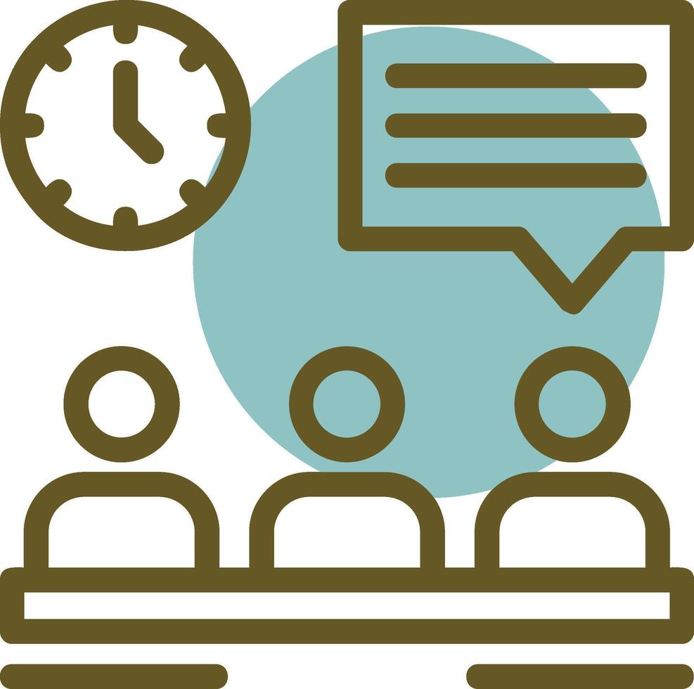 Briefing Linear Circle Icon vector