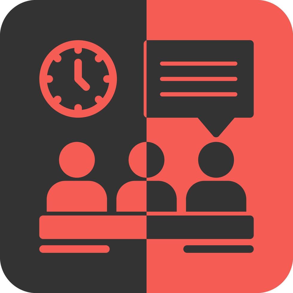 Briefing Red Inverse Icon vector