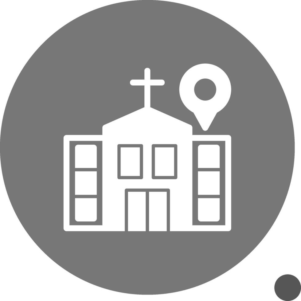 Church Glyph Shadow Icon vector