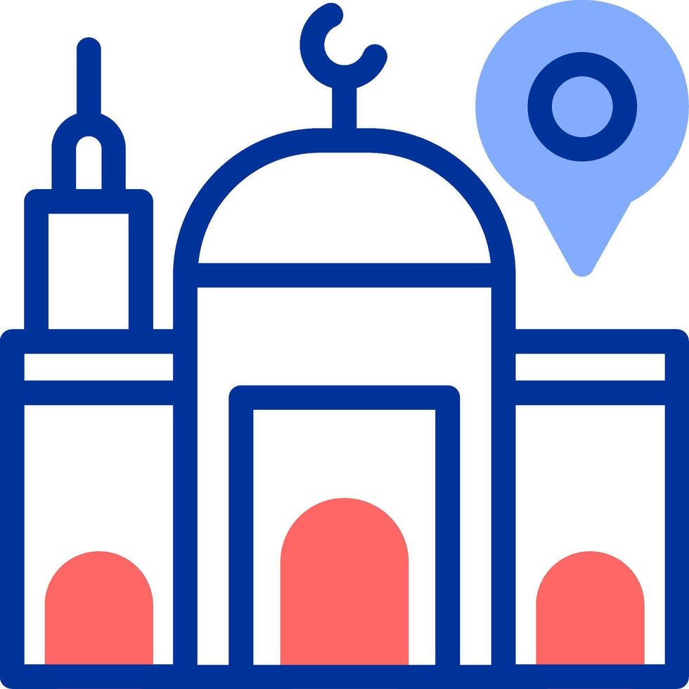Mosque Color Filled Icon vector
