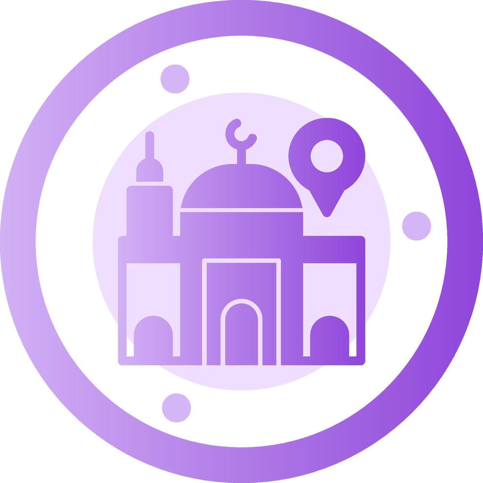 Mosque Glyph Gradient Icon vector