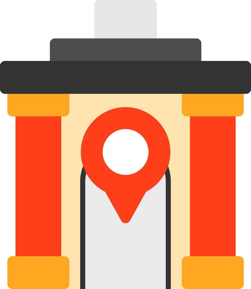 templo plano icono vector