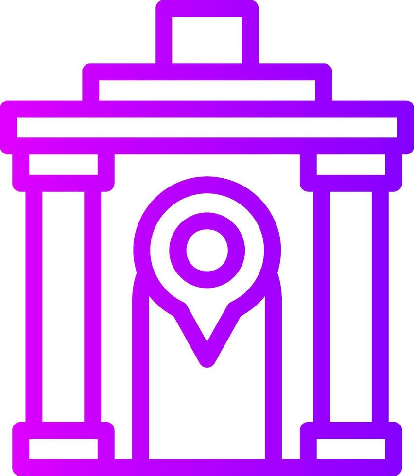 Temple Linear Gradient Icon vector