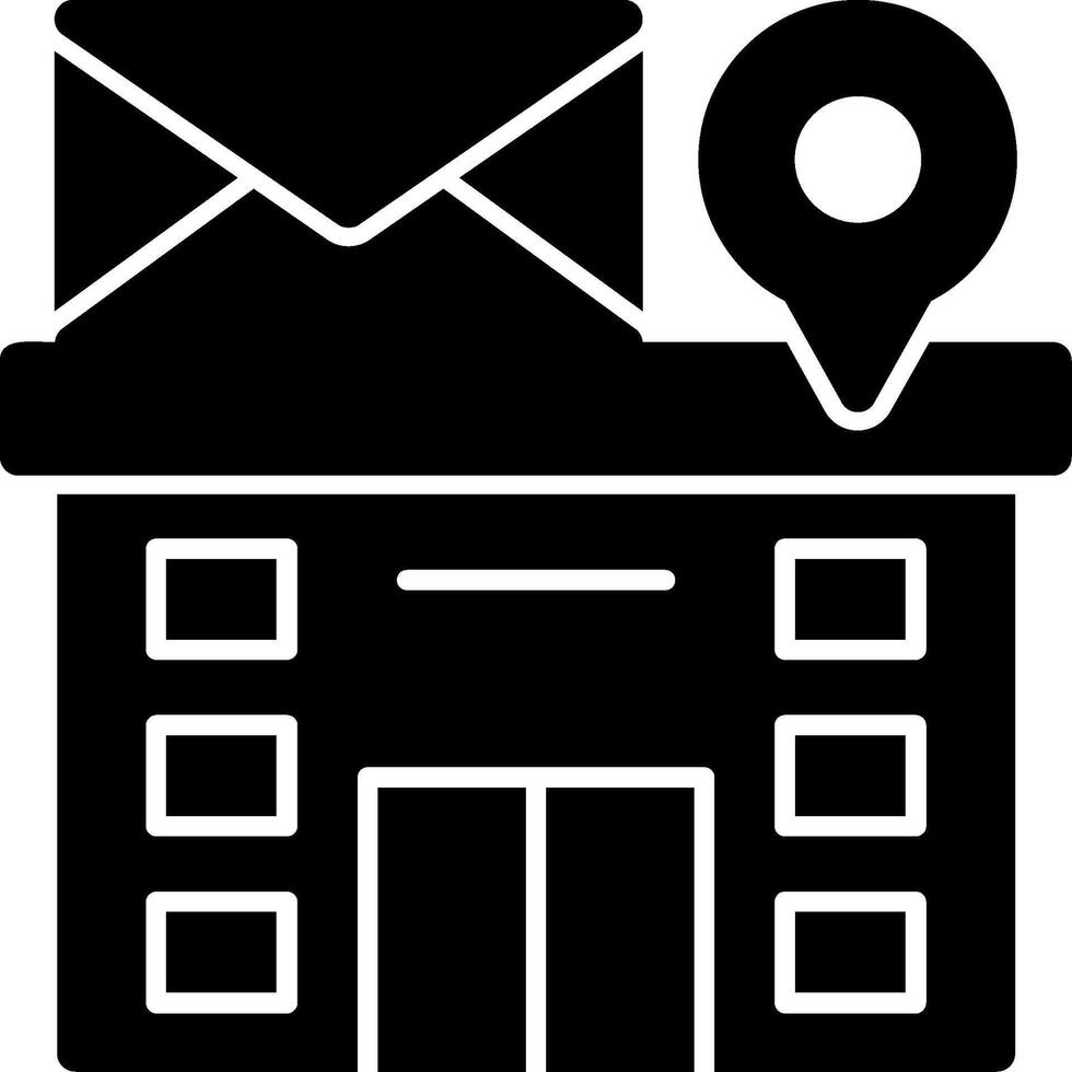 Post Office Glyph Icon vector