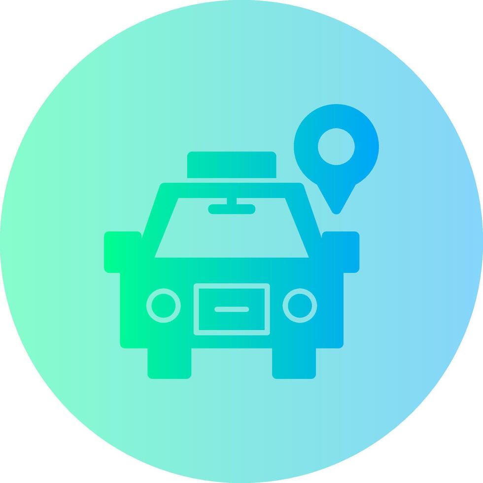 Taxi Gradient Circle Icon vector