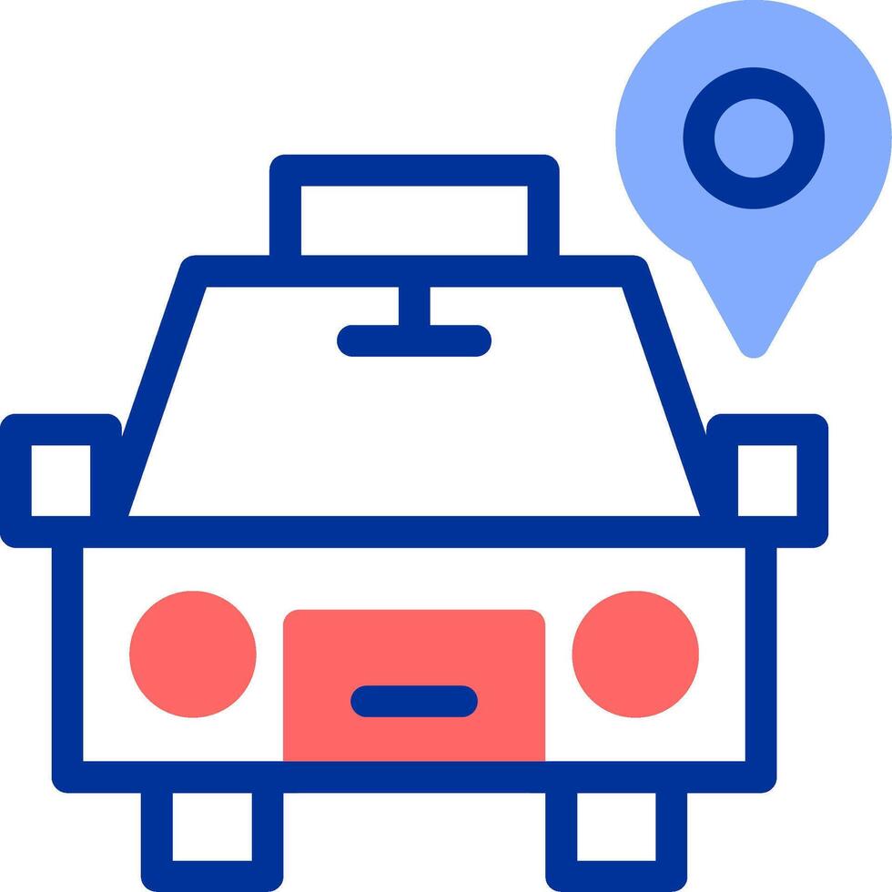 Taxi Color Filled Icon vector