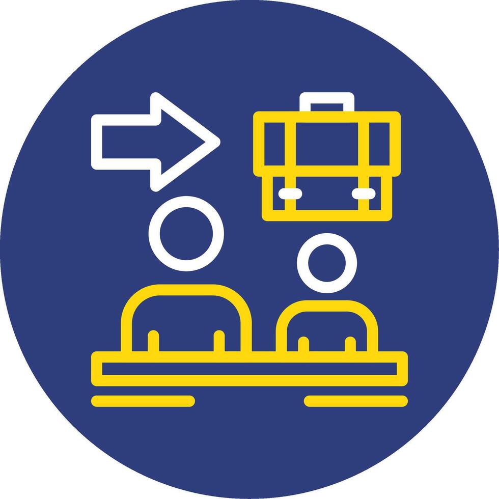 Handover Dual Line Circle Icon vector