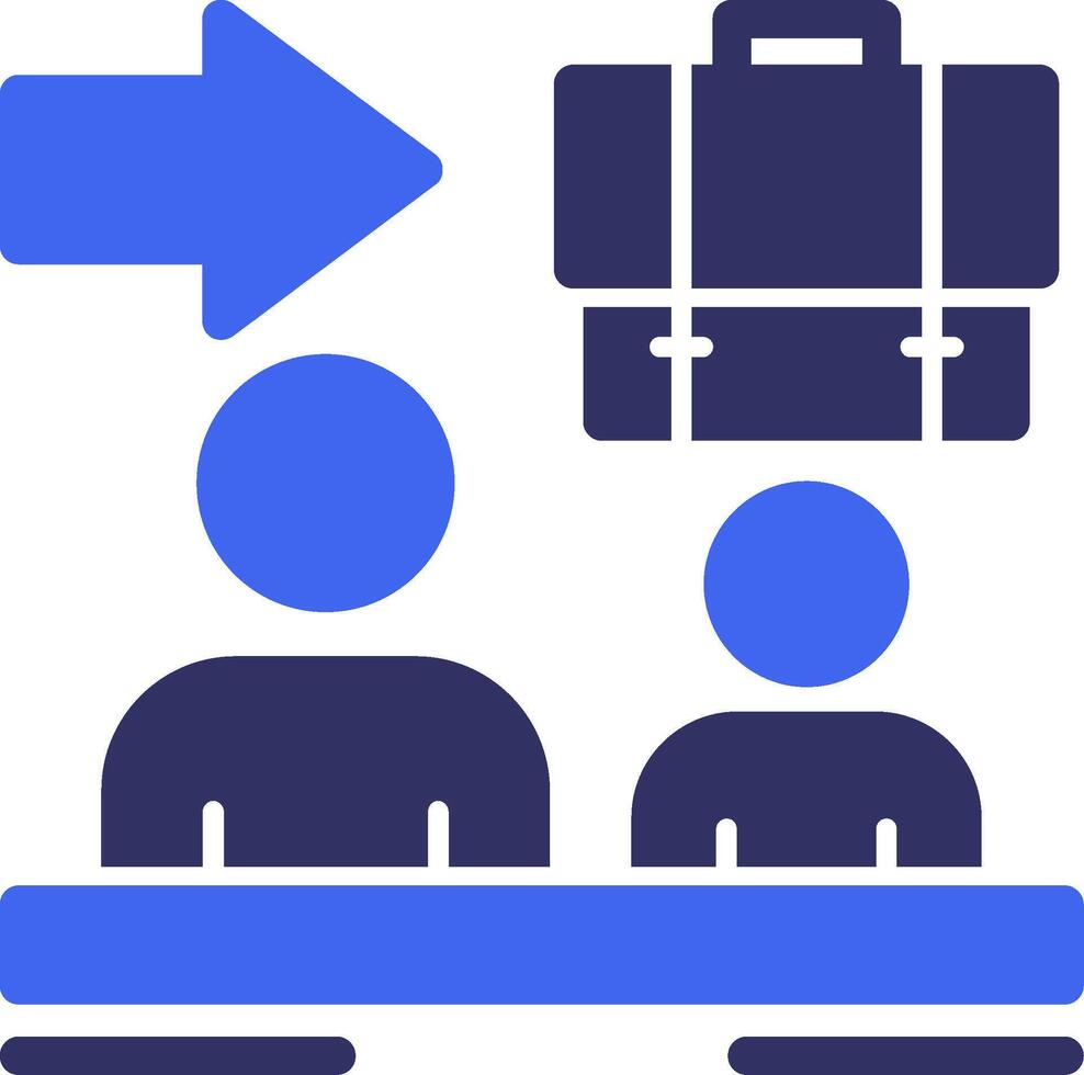 Handover Solid Two Color Icon vector