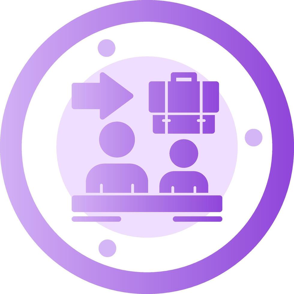 Handover Glyph Gradient Icon vector