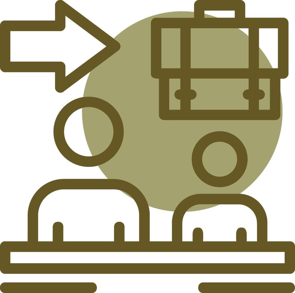 Handover Linear Circle Icon vector