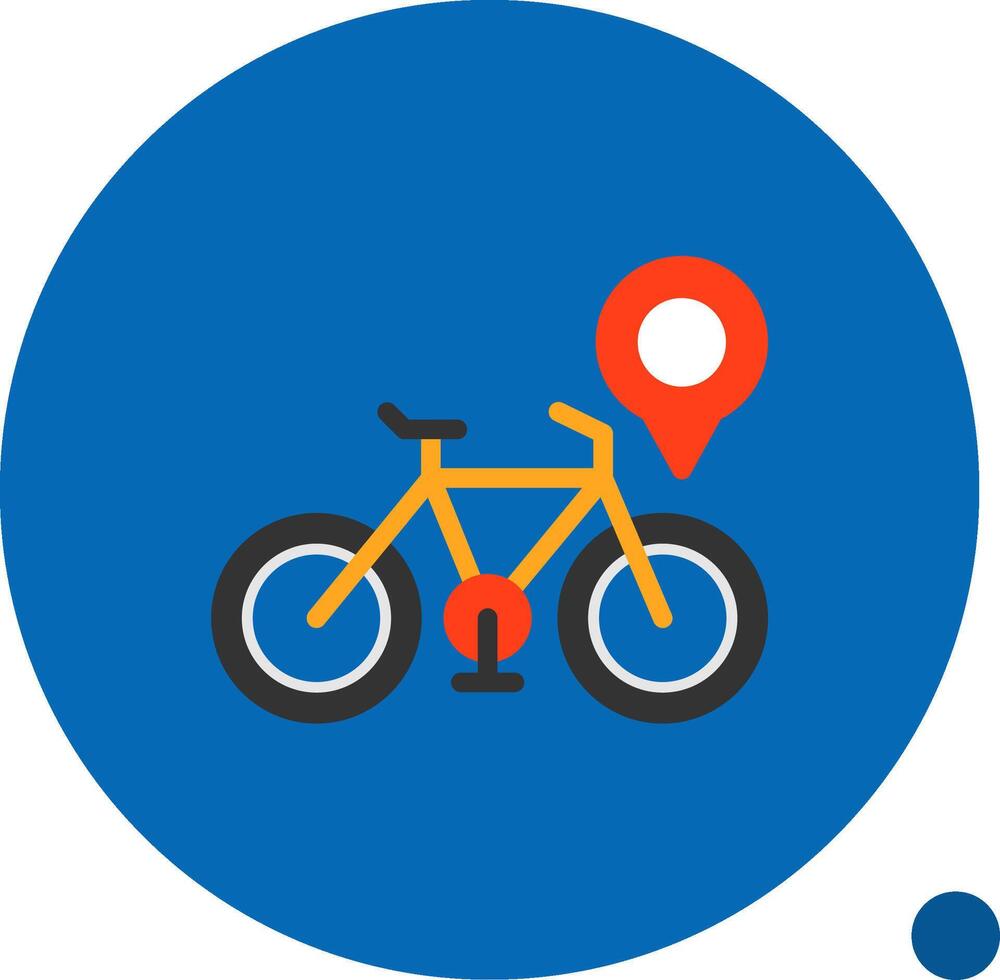 bicicleta plano sombra icono vector