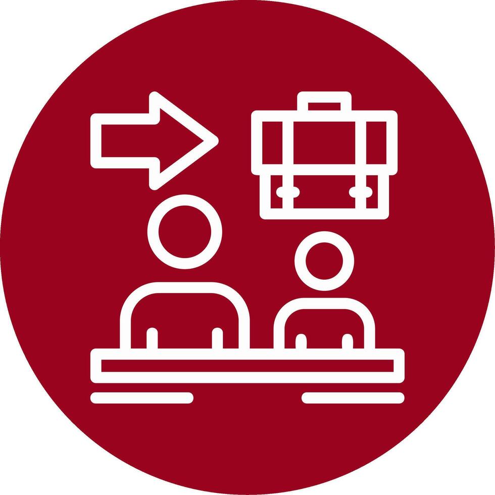 Handover Outline Circle Icon vector