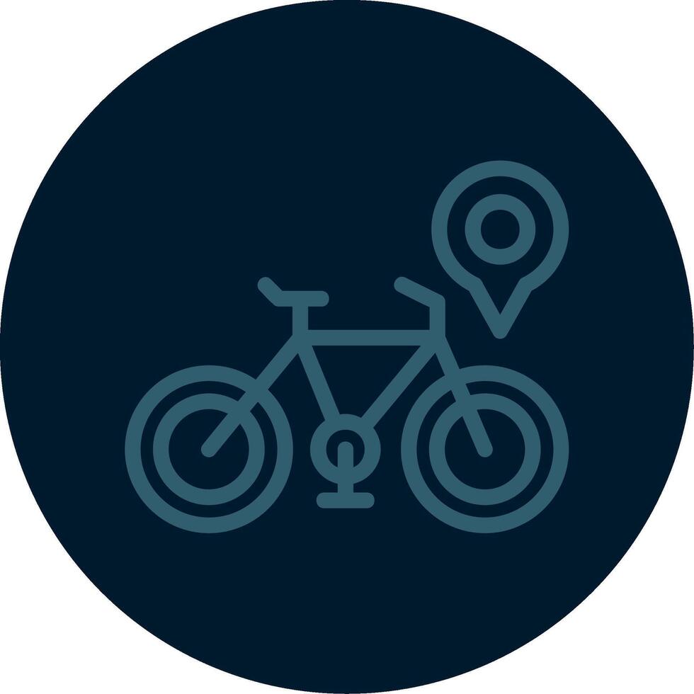 Bicycle Line Multi color Icon vector