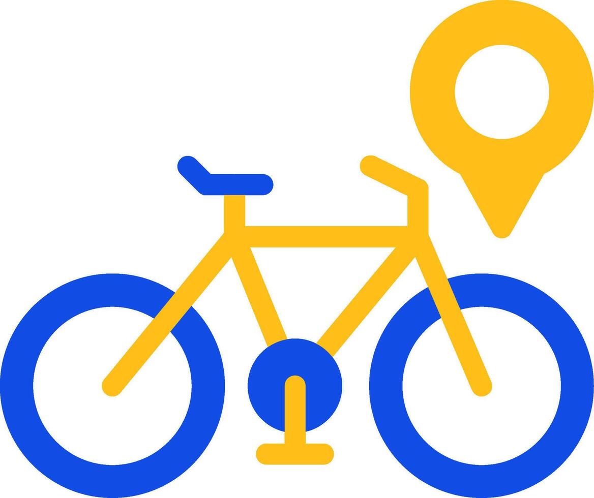 Bicycle Flat Two Color Icon vector