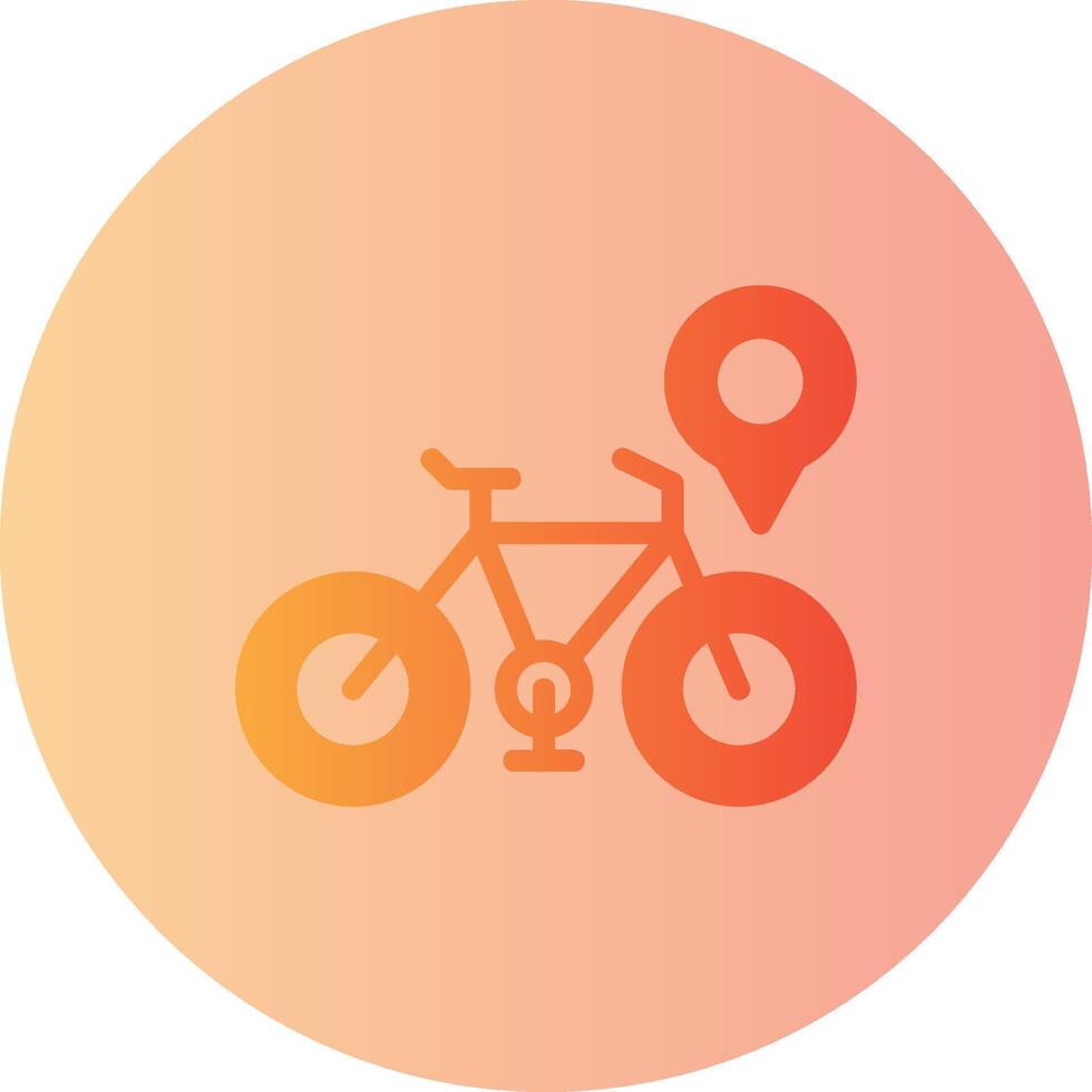 Bicycle Gradient Circle Icon vector