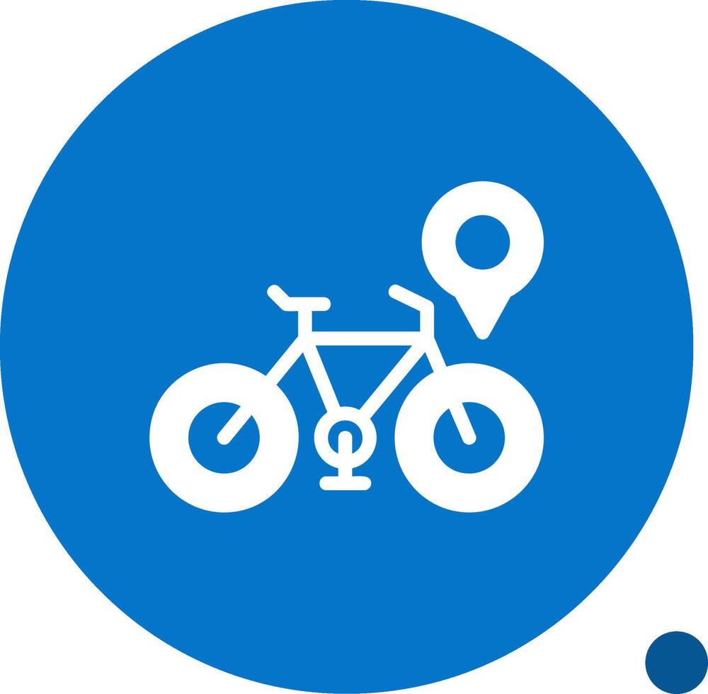 Bicycle Glyph Shadow Icon vector